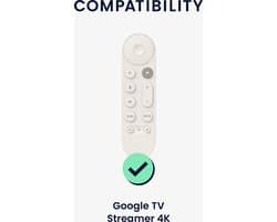 kwmobile hoes geschikt voor Google TV Streamer 4K - Siliconen anti-slip hoes voor afstandsbediening in wit