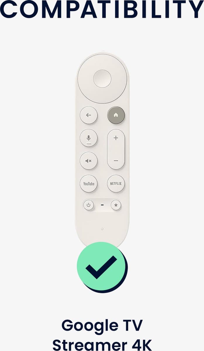 kwmobile hoes geschikt voor Google TV Streamer 4K - Siliconen anti-slip hoes voor afstandsbediening in wit — afbeelding 1