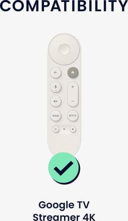 kwmobile hoes geschikt voor Google TV Streamer 4K - Siliconen anti-slip hoes voor afstandsbediening in wit — thumbnail 1
