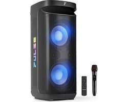 Partybox - Fenton Pulse200 speaker met lichteffecten - Met microfoon en ingebouwde accu