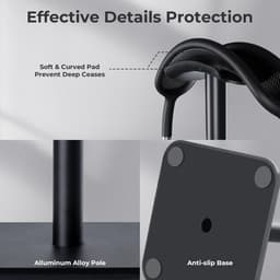 oCreon Hoofdtelefoon Standaard - Gewogen Basis & Grotere Hoogte - Universele Headset Houder — thumbnail 5