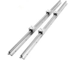 Collox Geleiderail - 2 Stuks SBR20 2200mm - met 4 Stuks UU Lagerblokken – Soepele Beweging - DIY Molens en CNC-Onderdelen