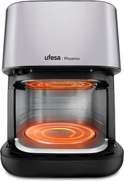 Ufesa Phoenix 6L Enkel Vrijstaand 1800 W Heteluchtfriteuse Zwart, Roestvrijstaal — thumbnail 4