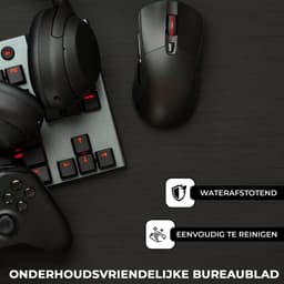 Bayt Hoekbureau - Bureau - Game Bureau - Gaming bureau - L vormig bureau - Computertafel - Zwart - 129 x 129 x 74 cm — thumbnail 3