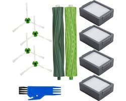 Accessoirespakket voor iRobot Roomba j7+/j7/i8+/i8/i7+/i7/i6+/i6/i5+/i5/i4+/i4/i3+/i3/E5/E6/E7 Filters/zijborstels/afzuigrollen