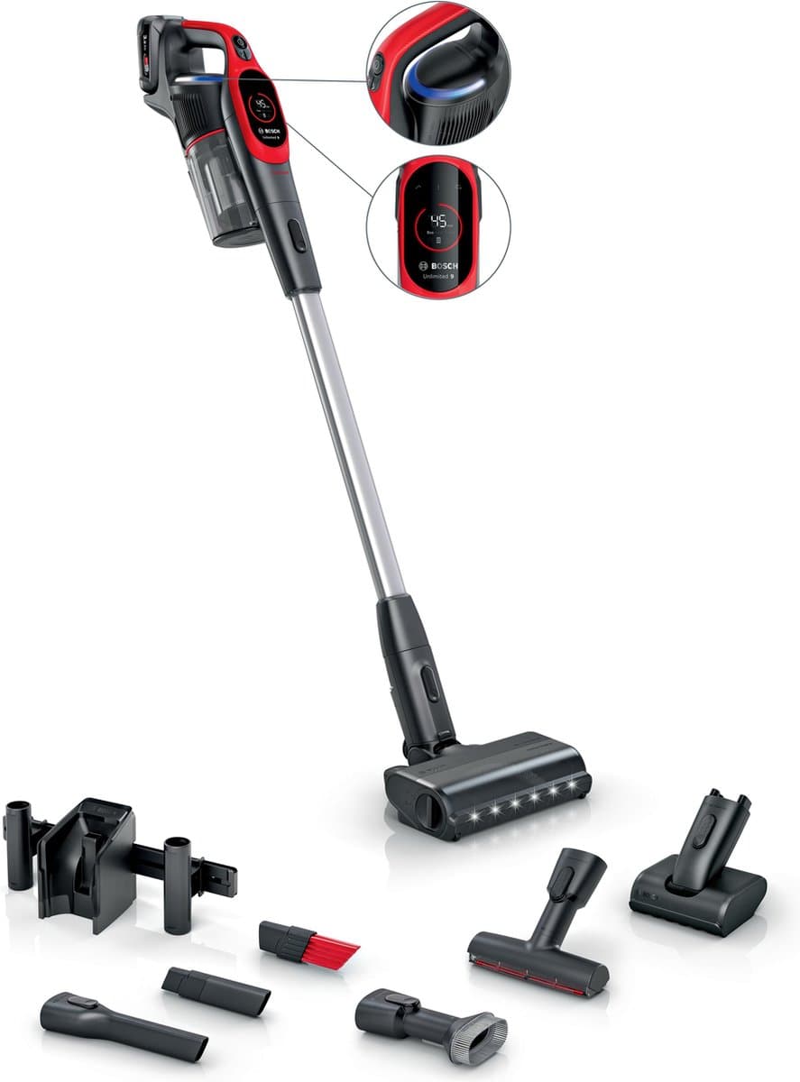 Bosch - Unlimited 9 - BBS931PET - Steelstofzuiger - Rood — afbeelding 1