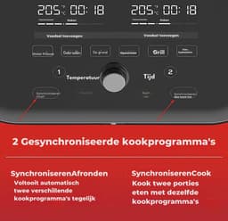 Instant Vortex Plus 7,6L Digitale Heteluchtfriteuse met ClearCook & Dubbele Mand 8 in 1 Slimme Programma's 1700W Zwart XL Capaciteit — thumbnail 3