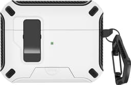 Ainy - PRO hardcase wit met telefoon houder - Geschikt voor Apple Airpods Pro 2 / Pro 1 | case met sleutelhanger | schokbestendig | Uitsparing voor oplaadpoort & draadloos opladen ondersteund | v cadeau — thumbnail 1