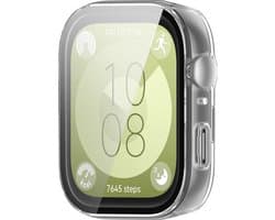 Watch case screenprotector - hoesje - gehard glas - geschikt voor Huawei Watch Fit 3 - transparant