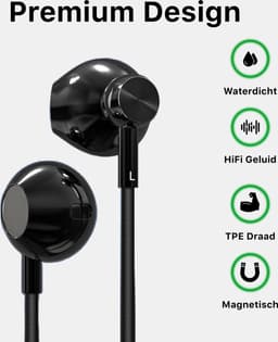 Bedrade Oordopjes geschikt voor iPhone oortjes - Bedraad - 2 Stuks - Werkt Direct - Geschikt voor Apple Lightning ( 14, 13, 12, 11, X, Pro Max Xs ) Oordoppen met Draad — thumbnail 3