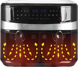 Dubbele Airfryer - Dubbele Mand - Dual Cook - Heteluchtfriteuse — thumbnail 4
