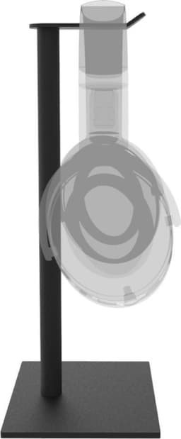 Cavus HSB Square Design Standaard voor Hoofdtelefoon - Koptelefoon Houder Trendy Zwart Staal - Rechthoekig — thumbnail 4