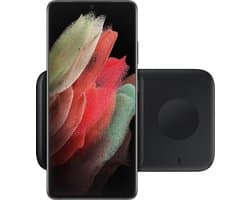 Samsung Wireless Charger Duo Watch - Draadloze oplader - met travel adapter - 9W - Zwart