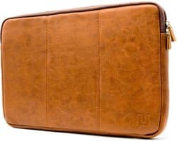 NEGOTIA Vintage Abbey - Leren Laptophoes 15.6 inch - Laptop Hoes & Sleeve - Geschikt voor MacBook Pro 16 inch - Bruin