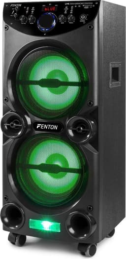 Karaoke set met 2 Microfoons en LED Effect Licht - Fenton LIVE2104 - Bluetooth Speaker - 400 Watt — thumbnail 3