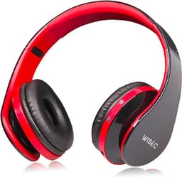 WiseQ Draadloze Koptelefoon Kinderen – Bluetooth Kinderkoptelefoon met Microfoon - Draadloos (Bluetooth) & Bedraad – Inclusief Aux kabel (1m) - Zwart&Rood — thumbnail 8