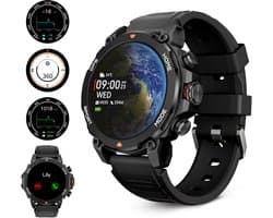 Smartwatch met GPS, Bellen en AMOLED Scherm voor Heren