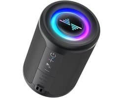 Kleine Bluetooth Speaker met Lichten – TWS, Bluetooth 5.3, Type C, AUX/TF – Voor Buiten & Thuis