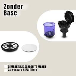 Nexvo® Steelstofzuiger met snoer - Steelstofzuiger - Stofzuiger - Zwart/Paars - 112cm x 25cm x 58cm — thumbnail 4