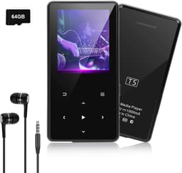 HiFi MP3 Speler met 64GB microSD Kaart - Bluetooth 5.3 Muziekspeler met Dual DAC - 24bit 192kHz Lossless Audio - Uitbreidbaar tot 128GB - FM Radio - E-Book en Spraakopname - 54g Lichtgewicht Ontwerp — thumbnail 1