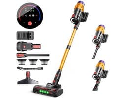 550W Draadloze Stofzuiger - Stofzuiger - Handstofzuiger - 35kPa Zuigkracht & 40 Min Batterij - Kleuren Touchscreen & Anti-klit Borstel - Voor Thuis, Kantoor & Huisdieren