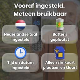 Senioren Telefoon met Extra Batterij - Simlock vrij - Klap GSM - Dubbel Klapbaar scherm — thumbnail 2