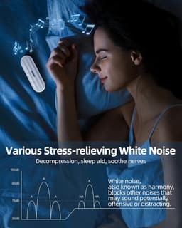 Slaapsprekers met timer - BT 5.1 Onderkussen Bluetooth Speaker - Slaapluidspreker onder kussen - slaapbalk, muziekkoptelefoon - Botgeleiding Technologie - Witte Ruis - Draadloos - voor zijslapers reizen meditatie ontspanning privé luisteren - Zwart — thumbnail 5
