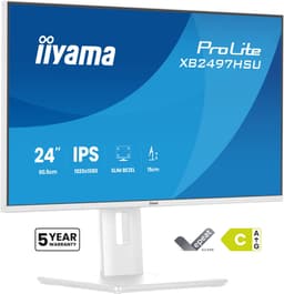 iyama ProLite XB2497HSU-W1 - 24 inch - Full HD - IPS - USB-Hub (4x) - verstelbaar - Wit — thumbnail 5