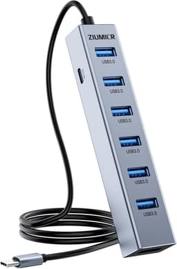 USB Hub met 7 Poorten voor Snelle Dataoverdracht — thumbnail 1