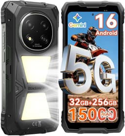 Blackview ROCK 2 Pro Robuuste Smartphone 5G - Gemini AI - 32GB RAM - 256GB ROM - 6.67 inch 120Hz - 15000mAh - IP68/IP69K - Android 16 Robuuste Telefoon - NFC - GPS - OTG - Zwart — thumbnail 1