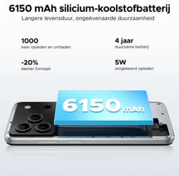 DOOGEE Note 56 Smartphone - 24 GB RAM + 64GB ROM - 6,56 inch 90Hz - 4G Dual SIM - 6150mAh - GPS - Anroid16 - GPS - Zwart — thumbnail 2