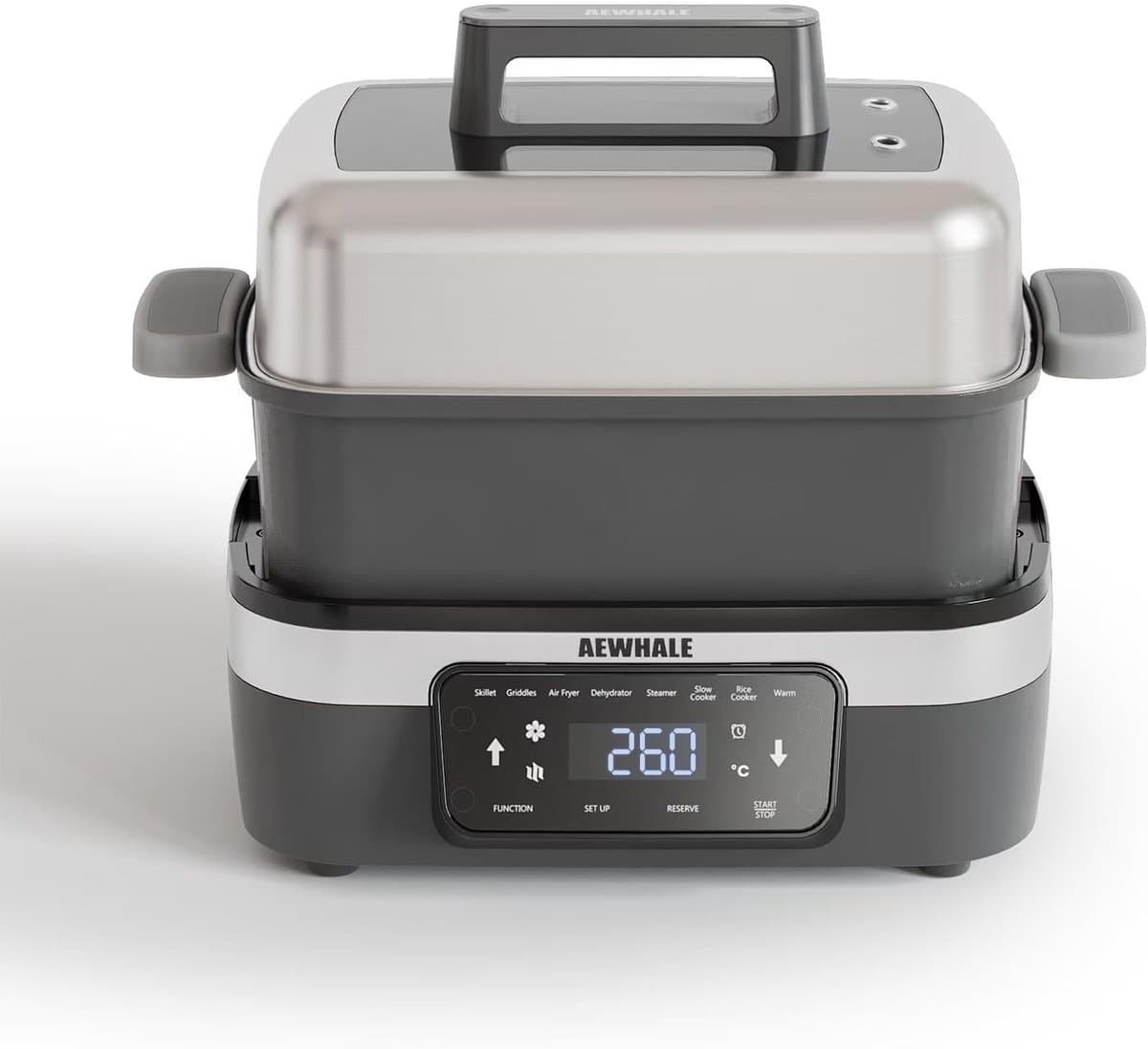 8-in-1 Multicooker met Airfryer, Rijstkoker en Slowcooker Functies — afbeelding 1