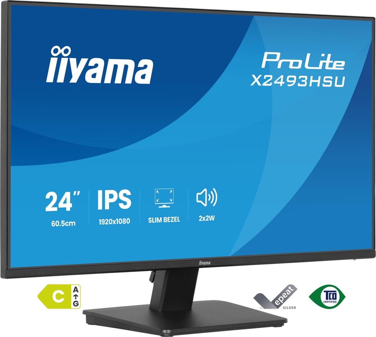 iyama ProLite X2493HSU-B1 - 24 inch - Full HD - IPS - USB-Hub (2x) — afbeelding 1