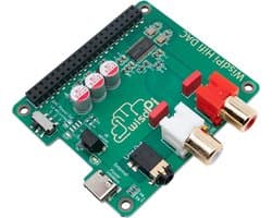 HiFi DAC Audiokaart voor Raspberry Pi met RCA en Hoofdtelefoon Output