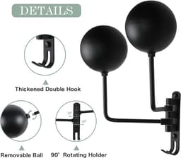 Wandhouder voor Motorhelm en Hoed - Stevige Metalen Ophanging — thumbnail 5