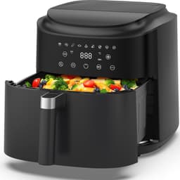 Dewelling AF80D10 – XL 9L Airfryer – Heteluchtfriteuse met 2350W krachtige prestaties – 360° hete luchtcirculatie – Voor krokante en gezonde resultaten — thumbnail 1