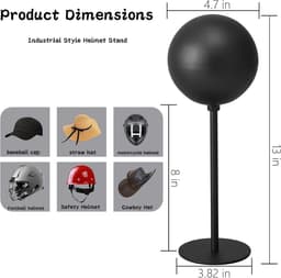 Draaibare Metalen Houder voor Motorhelmen, Petten en Hoeden — thumbnail 4
