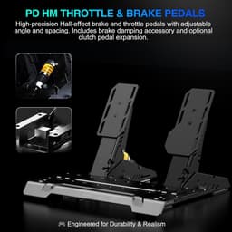 PXN VD4 Bundel - Direct Drive Racing Stuur - 4 Nm - W AS Stuurwiel - PD HM 2-Pedaalset - 400° Rotatie - PC Windows - Zwart — thumbnail 4