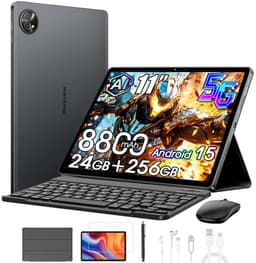 Tablet Blackview ZENO 10 - 5G LTE - 24GB RAM - 256 GB ROM - 8800mAh -Gemini Al - Android 15 - 11 inch - 2K FHD+ gamingtablet - pc-modus - Widevine L1 - OTG - Met Toetsenbord, slimme pen, Muis - Zwart — thumbnail 1