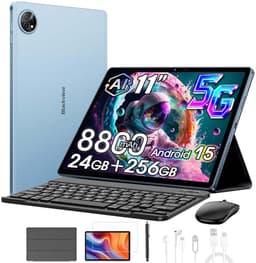 Tablet Blackview ZENO 10 - 5G LTE - 24GB RAM - 256 GB ROM - 8800mAh -Gemini Al - Android 15 - 11 inch - 2K FHD+ gamingtablet - pc-modus - Widevine L1 - OTG - Met Toetsenbord, slimme pen, Muis - Blauw — thumbnail 1