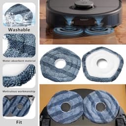 2 Dweilpads Vervangende Accessoires voor Eufy X10 Pro Omni Robotstofzuiger. — thumbnail 1