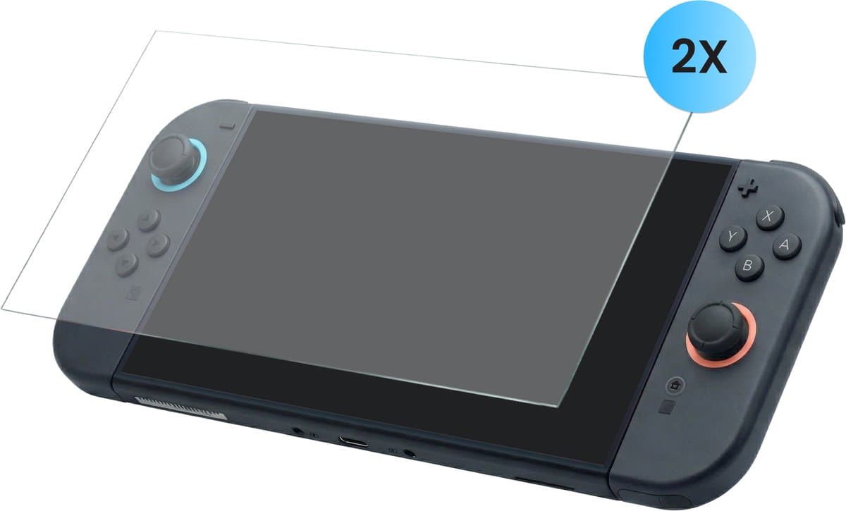 2BEFUN Screenprotector geschikt voor Nintendo Switch 2 - 2 Stuks - Gehard glas - Screenprotectors - Beschermglas - Accessoires — afbeelding 1