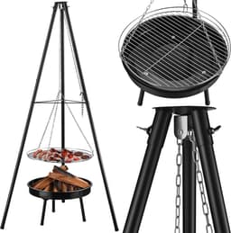 Gregman Roast 30 - Vuurschaal en Grill - Tuinhaard & Houtskool BBQ 2-in-1 met Verstelbaar Rooster - Zwart — thumbnail 1