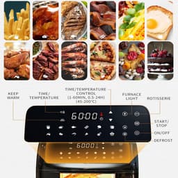 Heteluchtfriteuse 10L met 14-in-1 Functies en Digitale Touchscreen — thumbnail 5