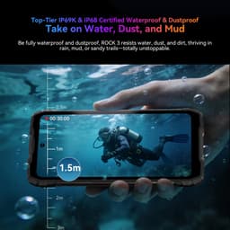 Smartphone Blackview ROCK 3 - 24GB RAM - 256GB ROM - 4G - Android 16 - 6.78inch 120Hz - 10000mAh - 108MP camera - BT5.2 - IP69K - NFC - OTG - GPS - Zwart — thumbnail 12
