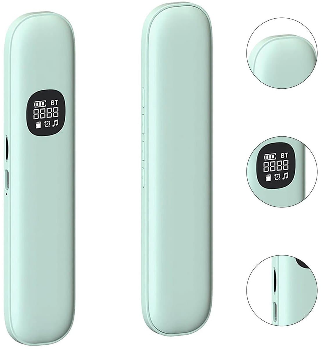 Bluetooth-kussenluidspreker, slaaphulpmiddel met botgeleiding, 11 soorten witte ruis, 400 mAh-batterij, compatibel met TF-kaart, automatische timer, stil en draagbaar (groen) — afbeelding 1