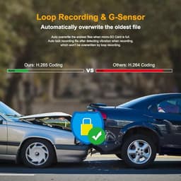 4K-dashcam met dubbele lens, groothoekcamera's aan de voor- en achterkant, ondersteunt 24-uurs parkeerbewaking, heeft een 3,16-inch scherm en een nachtzichtfunctie. Deze dashcam begeleidt u tijdens uw reis (32 GB). — thumbnail 3