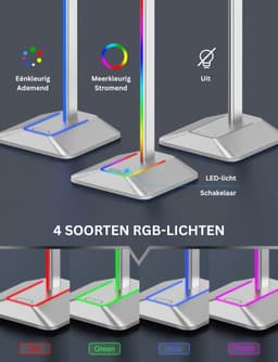Octav8® Headset Stand - Koptelefoon Houder - Headset Houder - Universeel - Zwart — thumbnail 3