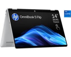 HP OmniBook 5 Flip 14-fp0771nd - 2-in-1 Laptop - 14 Inch Full HD 16:10 - Intel Core i7 - 16 GB - 512 GB - Touchscreen