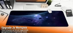 Olivivo® Muismat Heelal - Gaming Mousepad XXL - Onderlegger - Grote Muismat - 90x40 CM - Bureaulegger - Toetsenbord - Anti Slip - Waterproof - Desktop mat — thumbnail 5